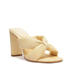 SCHUTZ FAIRY HIGH SANDAL NUDE HEELS SLIDE SIZE 9.5
